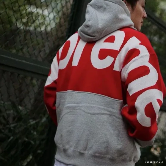 Black Big LOGO Hoodie Grey Sweatshirt M BIG SWEATSHIRT S XL L Back LOGO JACQUARD HOODED 0709